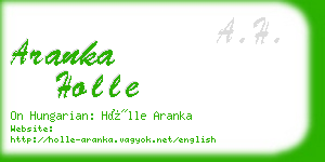 aranka holle business card